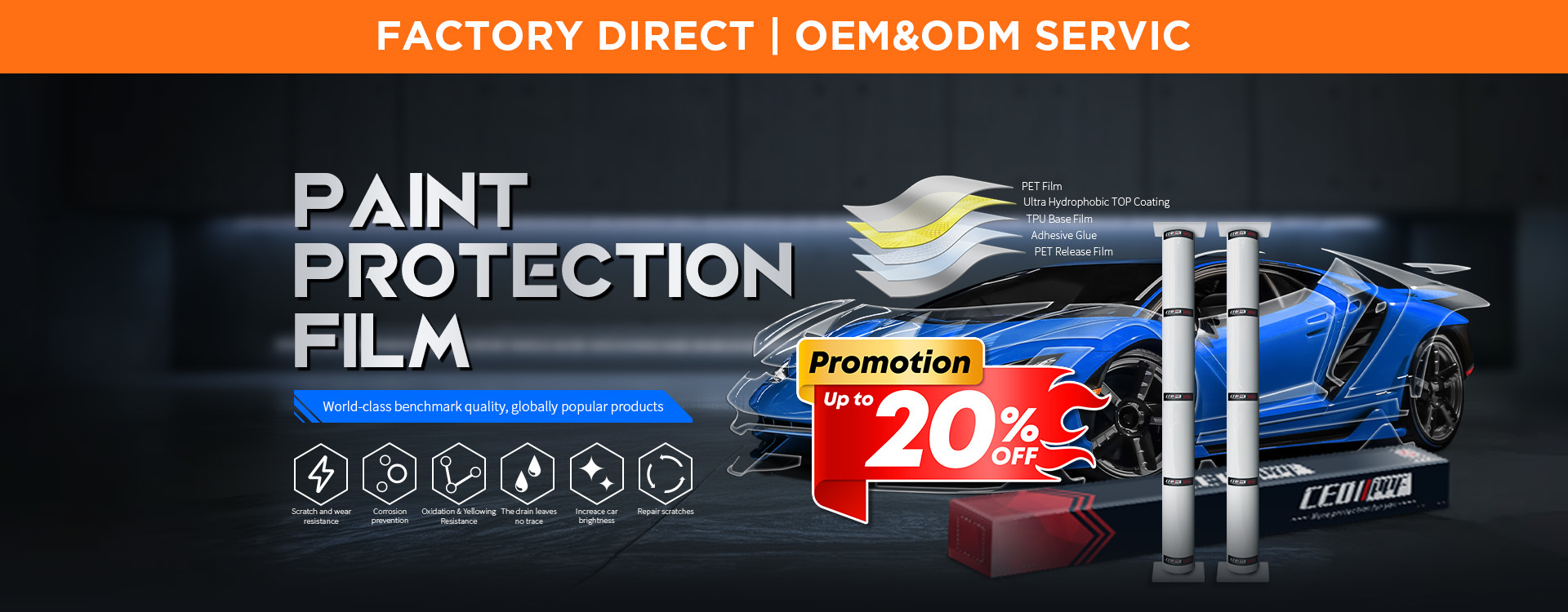 品質 車のペンキの保護フィルム 工場