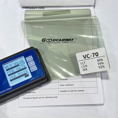 車用ガラス用ブラックフィルム スパッタリングティント UVカット99% IRカット92% 高透明度ソーラーコントロールフィルム 可視光線透過率69%